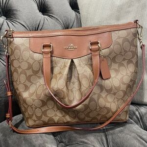 Coach Tan Signature Tote Bag